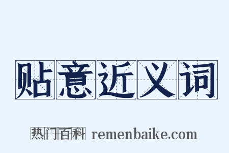 贴意近义词是什么意思的图片